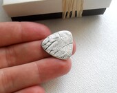 Guitar Pick with Fingerprint - Fine Silver - MADE TO ORDER