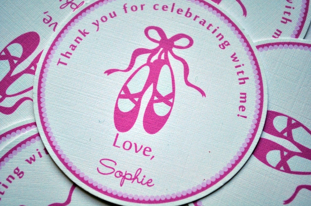 Ballerina Favor Tags Set of 12