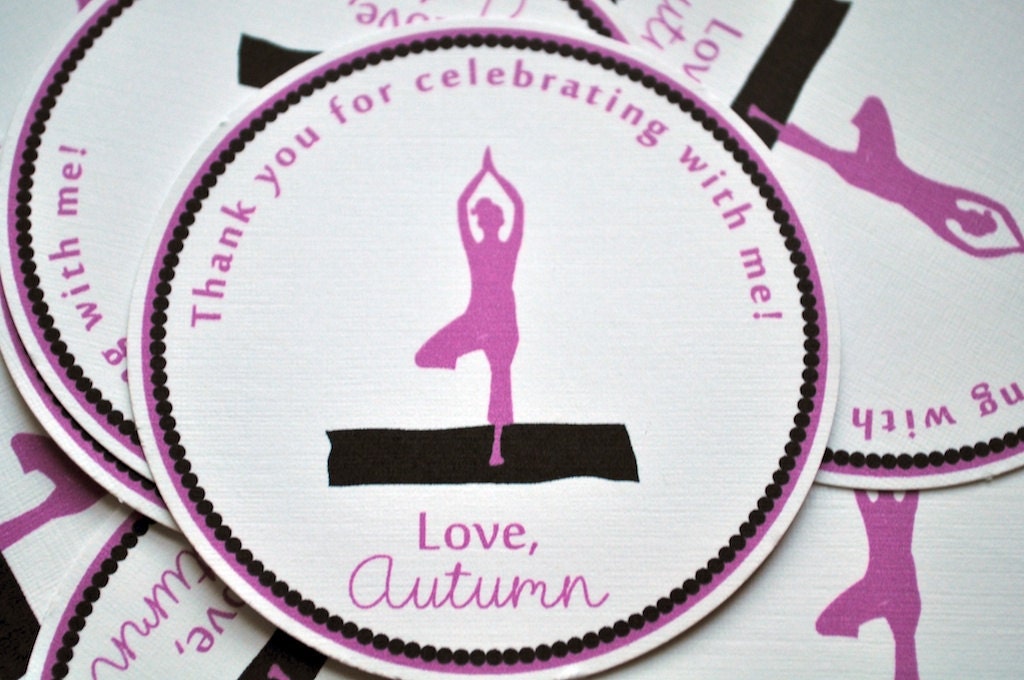 Yoga Favor Tags Set of 12