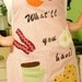 Full Apron with appliqued breakfast items What ll You Have Handmade in the USA