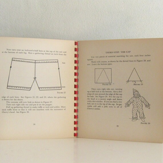 Antique 1940s Craft Book Let's make a Puppet Tutorial