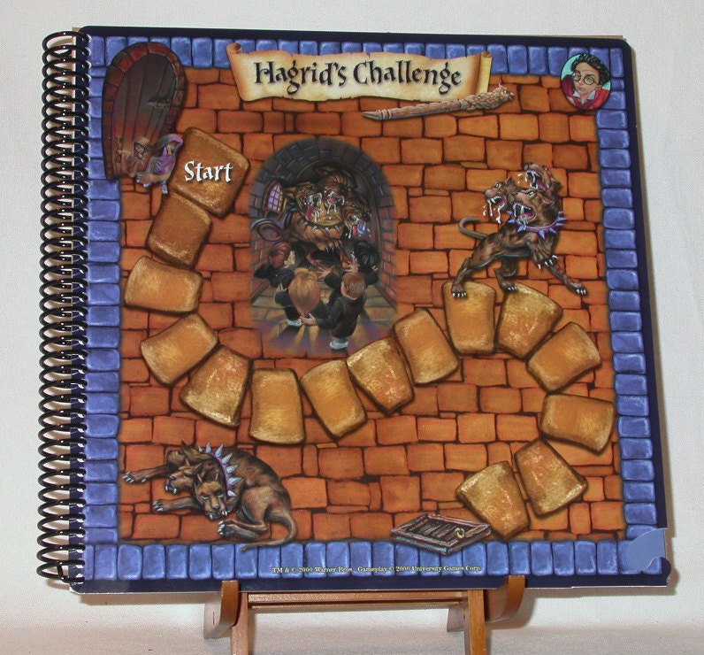 Harry Potter Sorcerers Stone Game Board Journal Hagrids Challenge   / Notebook / Scrapbook / Sketchbook