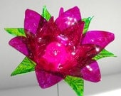 Upcycled  Pink Fantasy Flower Made of Plastic Water Bottles OOAK