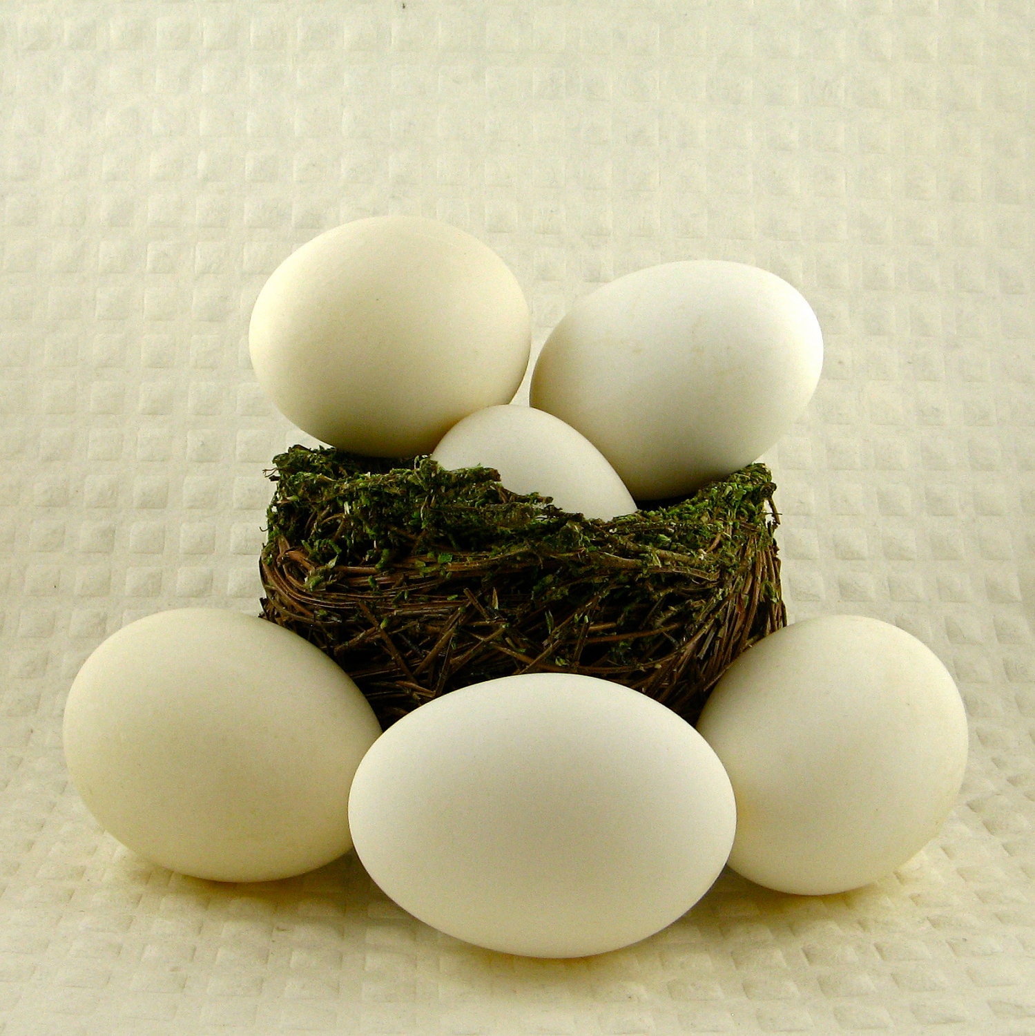 A half dozen local free range blown duck eggs