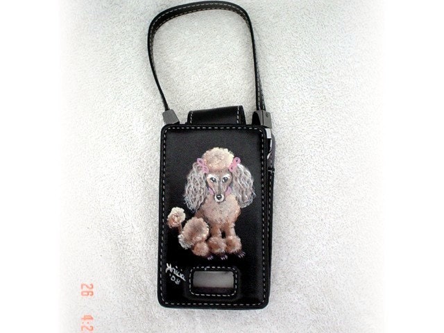 Hand Painted Dog Breed Leather Cell Phone Case