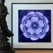 Blue Hollyhock Flower Mandala Art for Communication