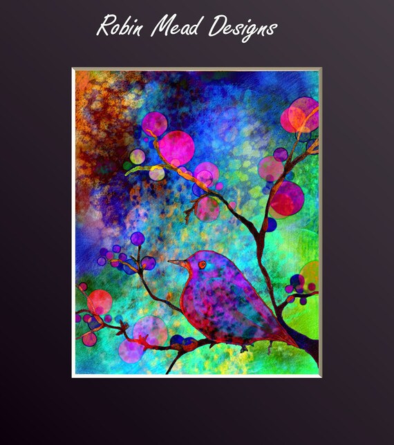 Digital collage mixed media art print by RobinMeadDesigns on Etsy