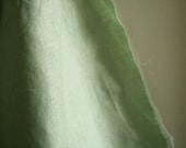 LINEN FABRIC in pale green - runningthreads