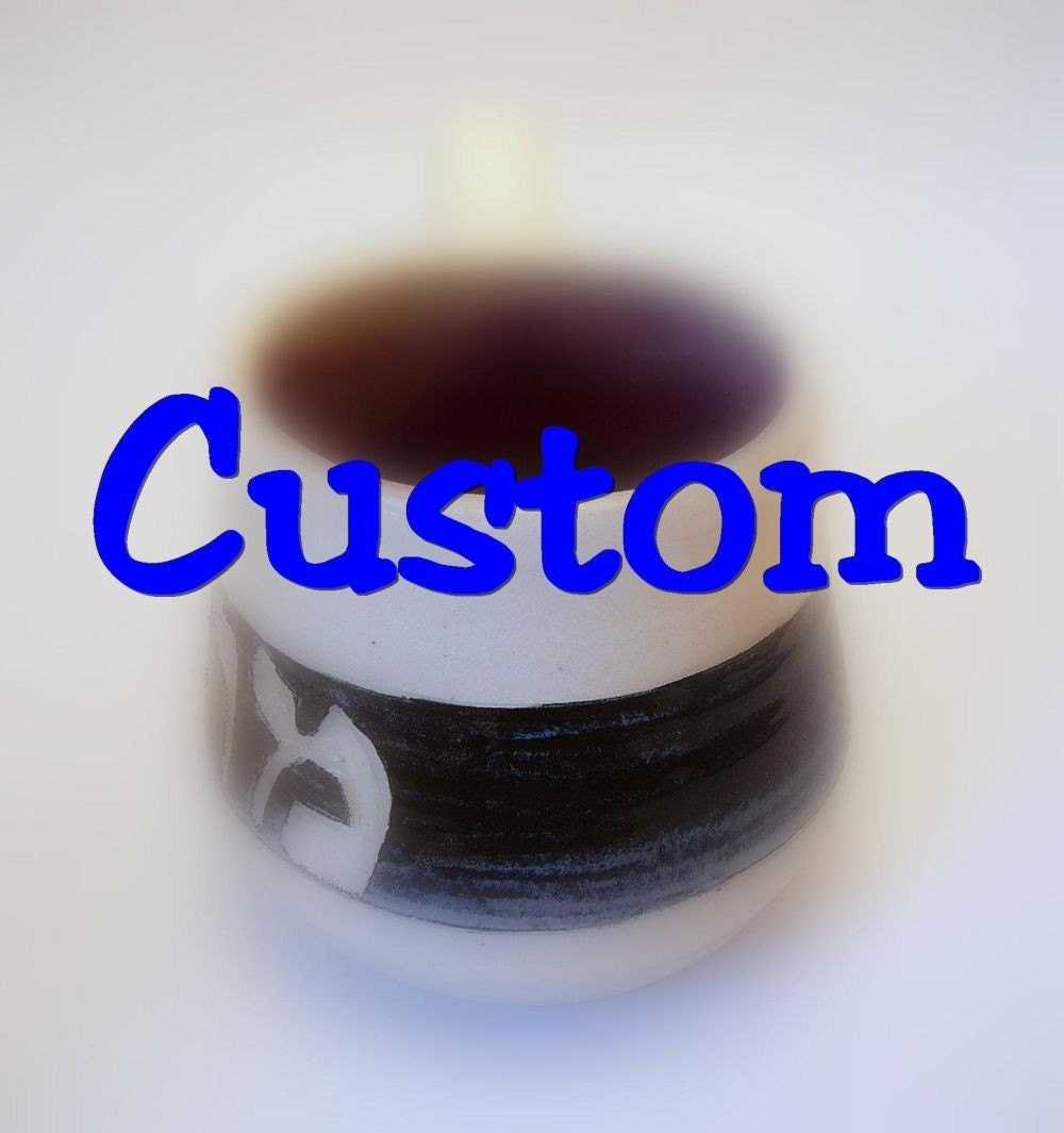 CUSTOM --  Your Hebrew or English Name on a Handmade Mug