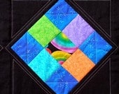 SALE, Three Inch Scraps, Art Quilt Wall Hanging