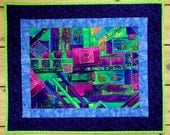 Stunning Art Quilt Wall Hanging, "Blaze of Color V", Sherrill Kahn