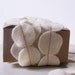 ivory FELT garland STRING of circles: minimalist woodland white bunting