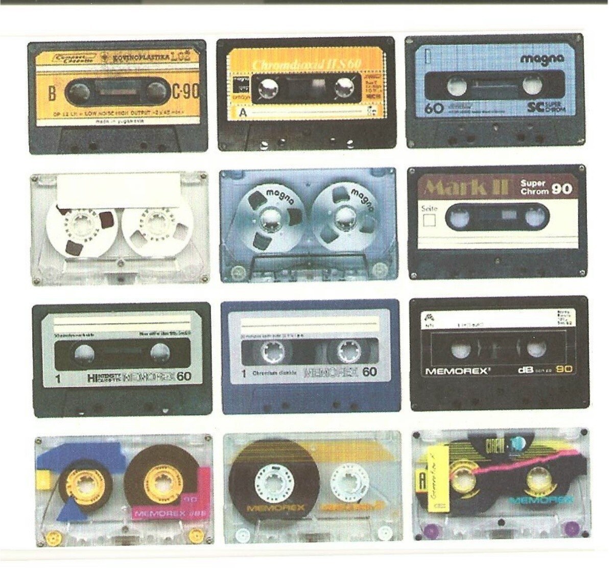 Colorful Cassette Tapes card by whattherock on Etsy