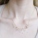 Blue Topaz & 14k Gold Fill Molecular Necklace - Recycled Metal