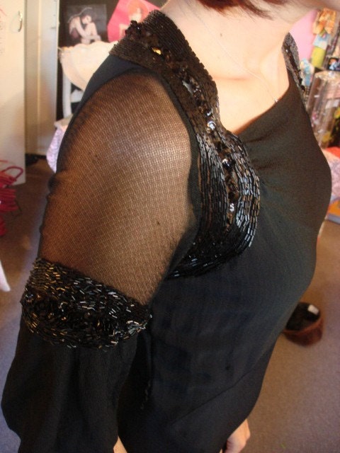 reserved for Artsyshopper Stunning one of a kind 1930s beaded gown