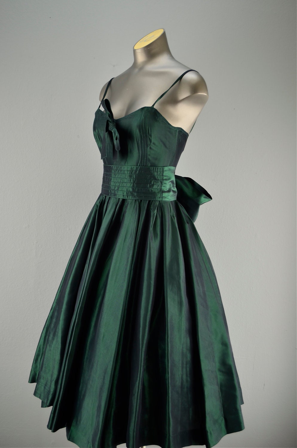 green  party dress / green dress / vintage Bridesmaid