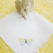 Free Like A Butterfly - Pregnancy Loss, Infant Loss, Memorial, Sympathy Handkerchief - Hand Embroidered
