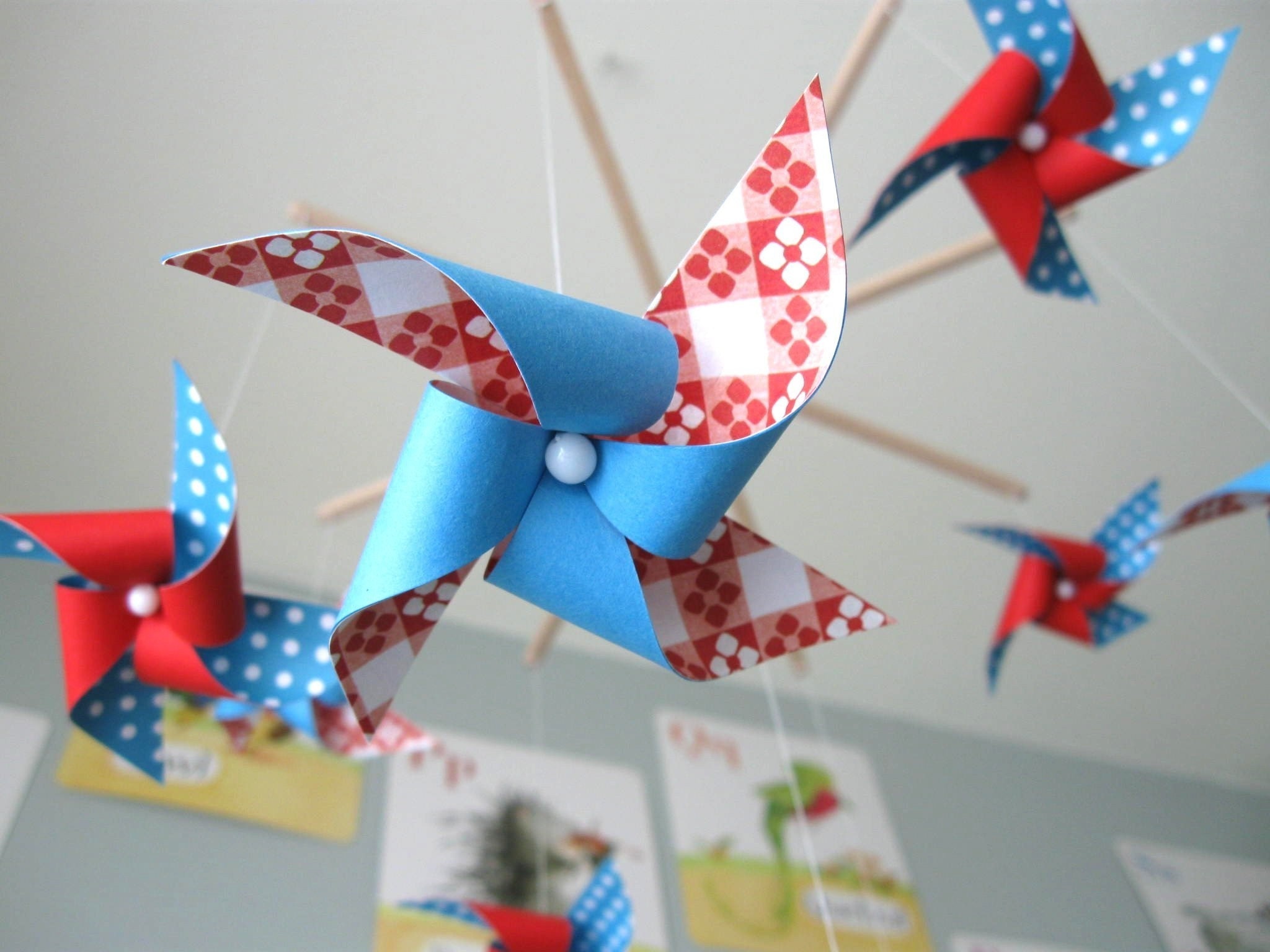 Pinwheel Mobile Blue Sky Picnic