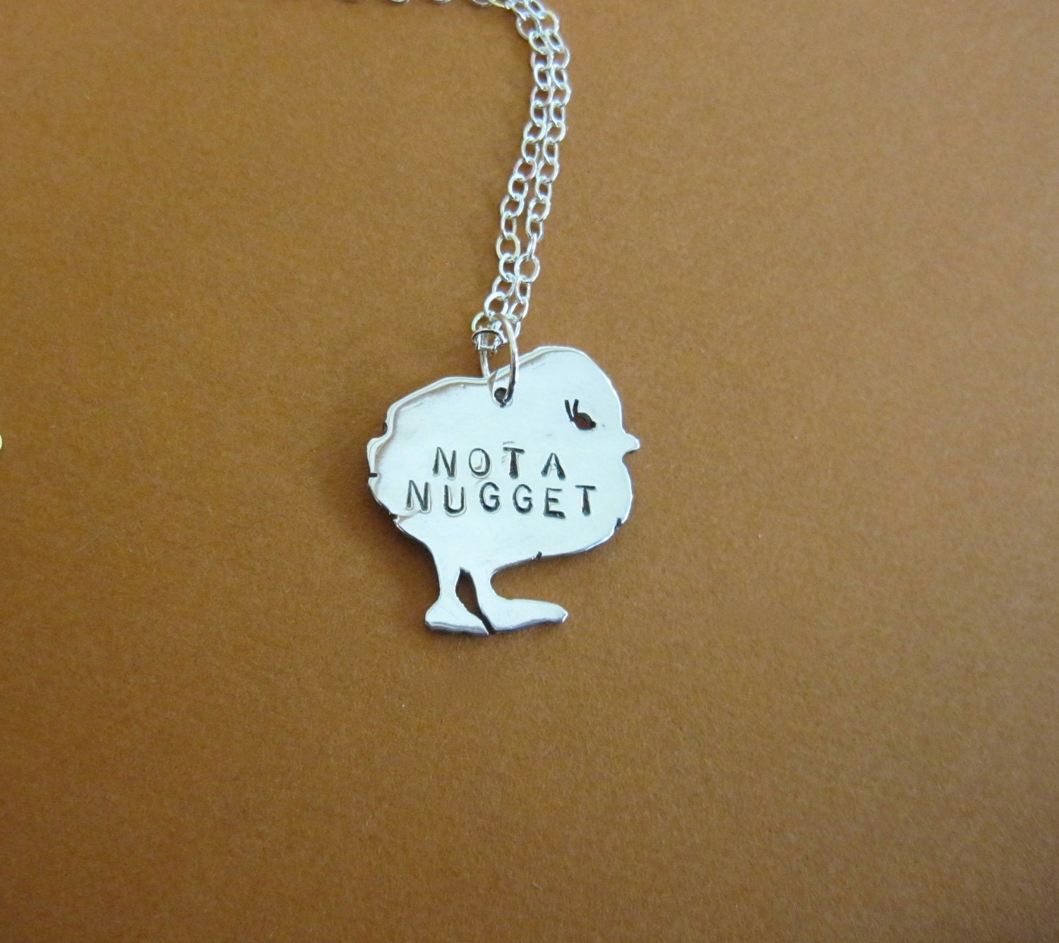 Recycled sterling silver  Mini Not a Nugget Chick necklace