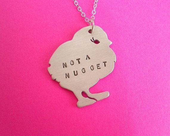 Not a Nugget Eco Friendly Chick pendant