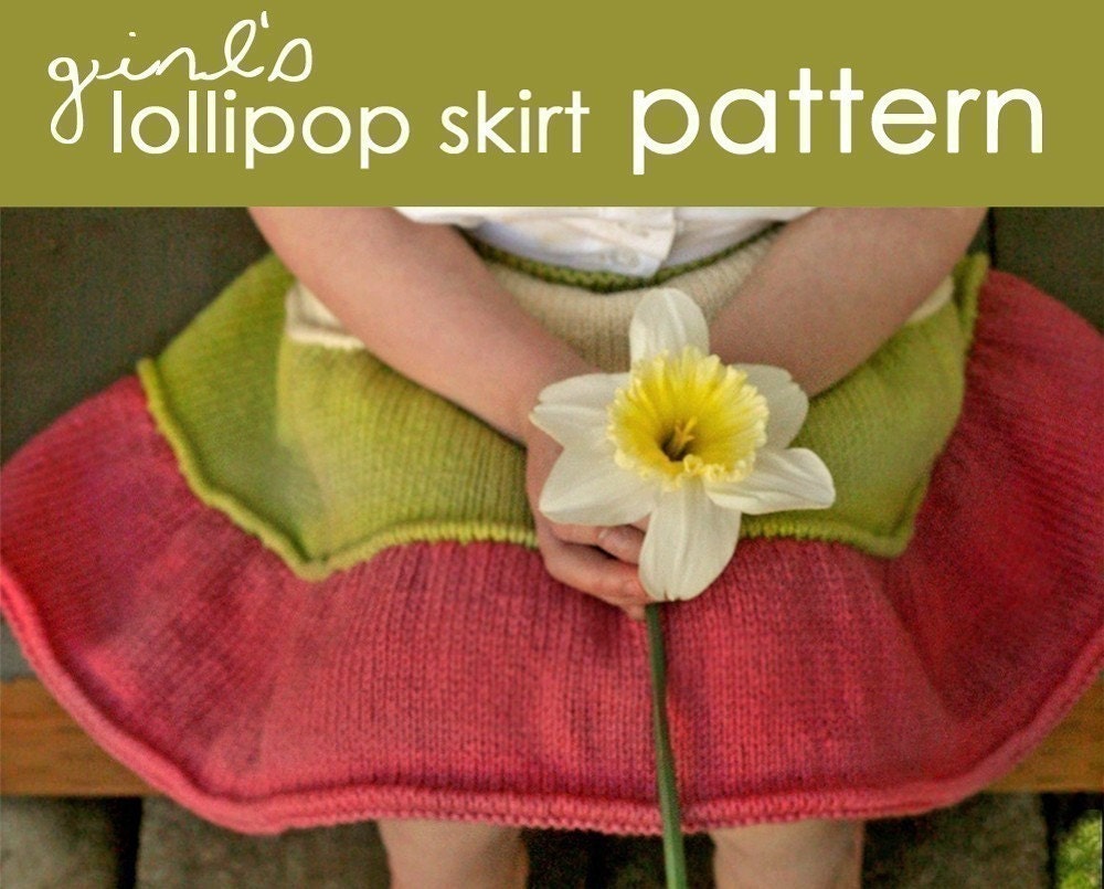 Lollipop Skirt PDF PATTERN - (2, 3, 4, 5, 6 years)