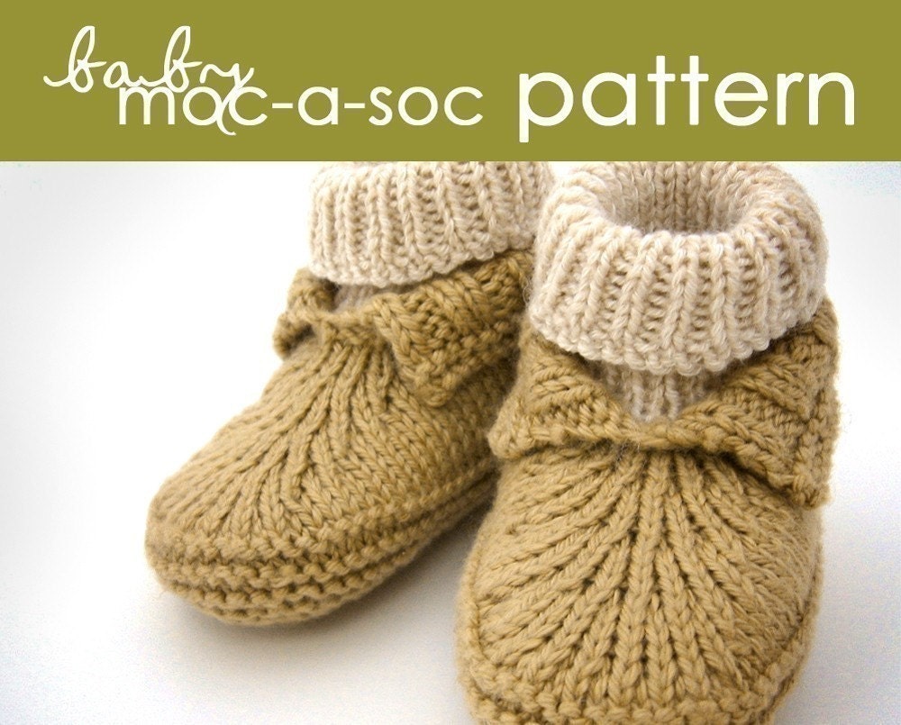 Baby Moc-a-Soc PDF PATTERN - (1-6 and 6-12 months)
