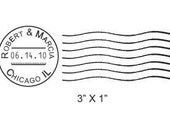 Wedding Postmark Custom Rubber Stamp AD53