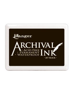 Archival Jumbo Ink Pad  Jet Black Ranger Industries
