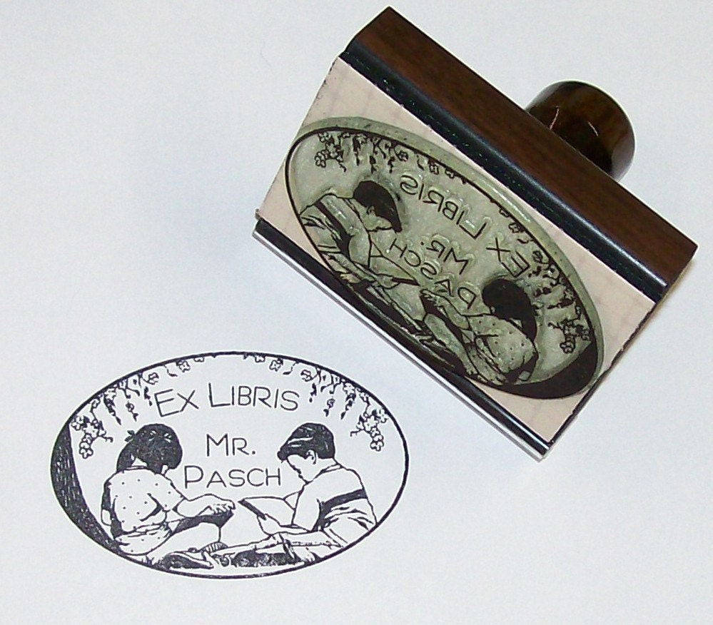 Custom Kids Reading Teacher Ex Libris Bookplate Rubber Stamp C05 - AsspocketProductions Custom Kids Reading Teacher Ex Libris Bookplate Rubber Stamp C05 - AsspocketProductions