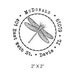 Dragonfly Round Custom Return Address Rubber Stamp 129