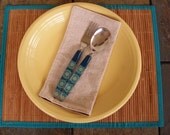 Personalized Cloth Napkin- Set of 4- Double Layer- Hand Embroidered