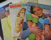 Lot Brochures Learn to Crochet Learn to Knit Baby Pattern FREE SHIPPING