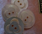 Lot Vintage Deeply Carved Mother of Pearl Two Hole Buttons FREE SHIPPING