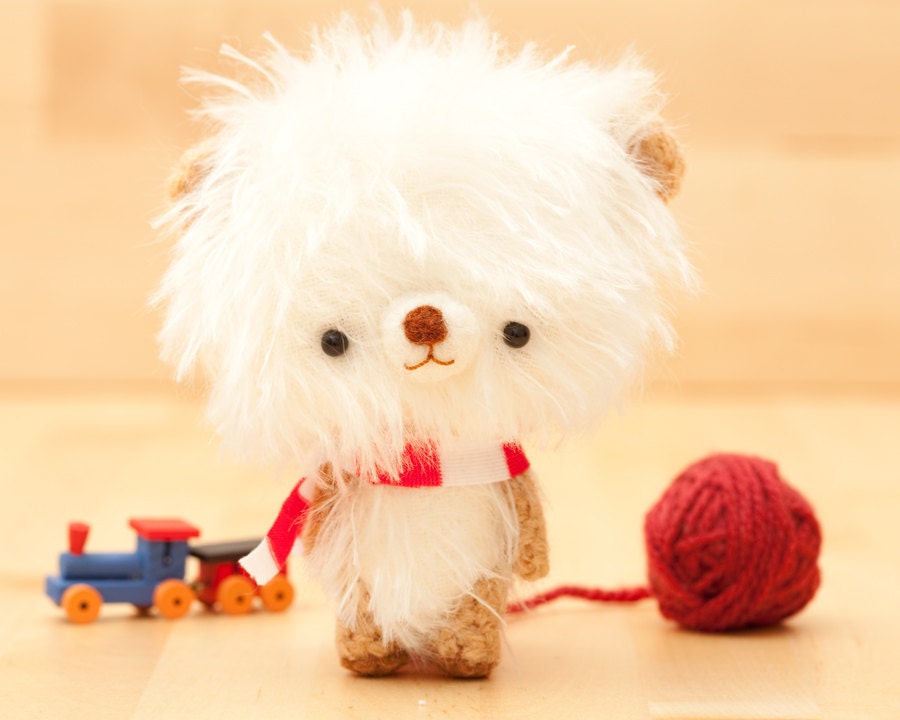 Bear doll plushie in white -made to order- Pumuki -