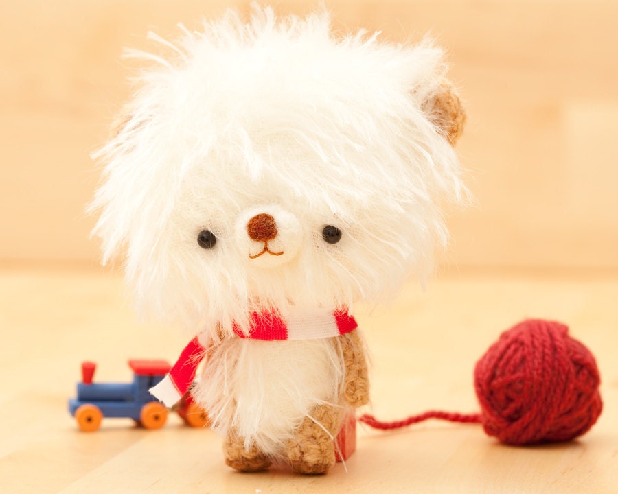 Bear doll plushie in white -made to order- Pumuki -