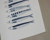 Hello Sardines - Original Gocco Print