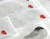 Hand Printed Recycled Map Paper Envelopes - Mixed Prints - Pack of 10