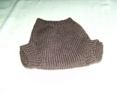 Brown rib-cuffed Diaper Cover Photo prop (Size XS - newborn)
