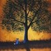 Australian Cattle Dog Art PRINT Todd Young painting GOLDEN MOMENTS