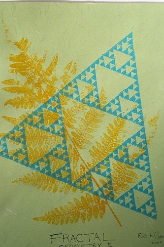 Fractal Geometry II, Fern and Triangle Print