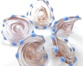 Lampwork beads glass set, Lampwork Beads set, lampwork beads - Spanish Dancer Bells (5) SRA