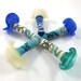 Sale - Lampwork beads set - lampwork glass beads - Lampwork beads - Ocean - Palms Beads (5) SRA
