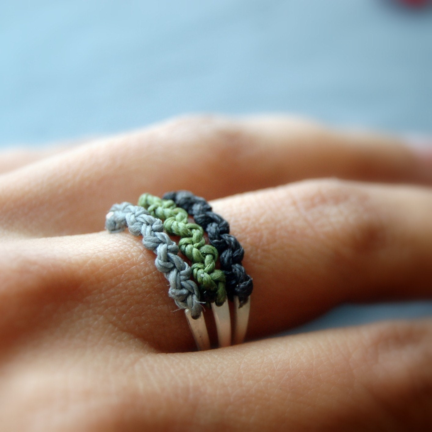 Back to roots stacking silver rings