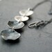 Falling petals - reticulated silver pendant