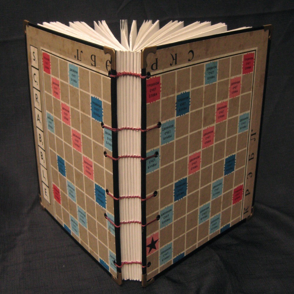 Coptic Stitch 1976 Scrabble Foreign Edition Game Board Sketch Book -Russian