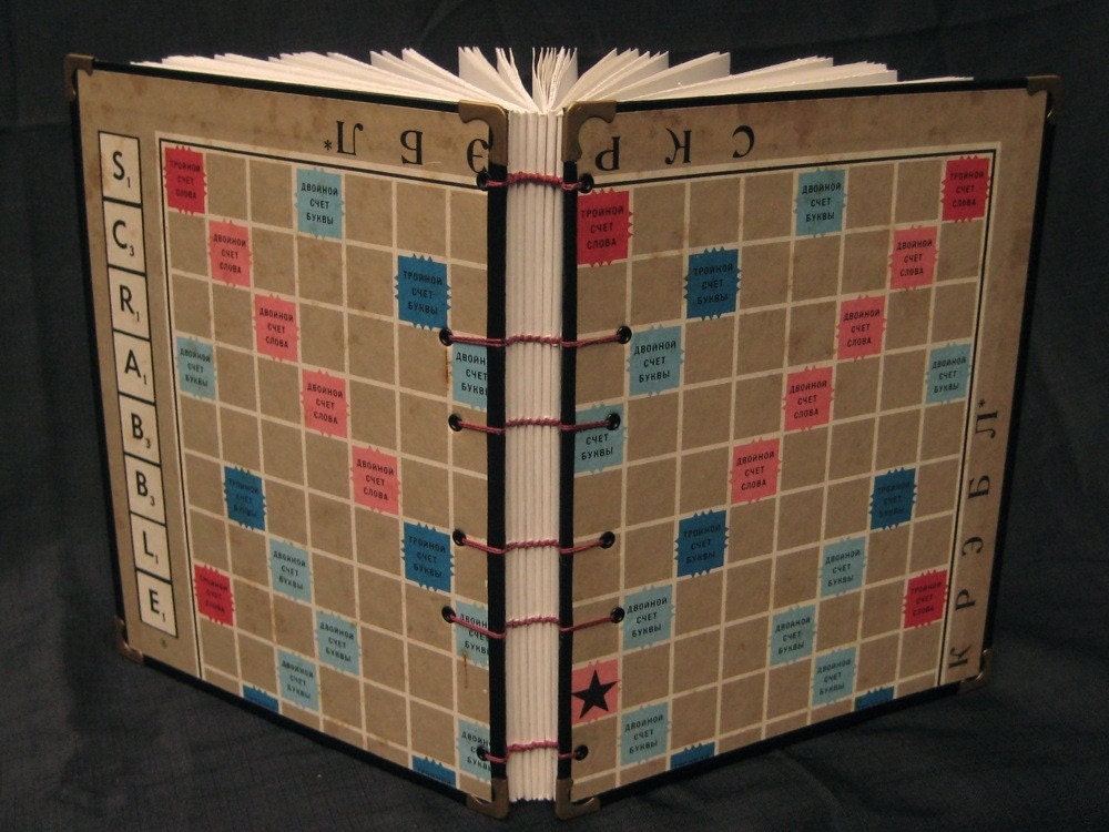 Coptic Stitch 1976 Scrabble Foreign Edition Game Board Sketch Book -Russian