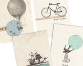 Travel Set- Digital PDF ACEO Tags for Download and Print