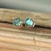 Sterling green tourmaline post earrings
