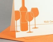 Vino Custom Personalized Stationery / Personalized Stationary Set of 16