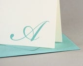 Flourish Custom Personalized Stationery / Personalized Stationary Set of 16